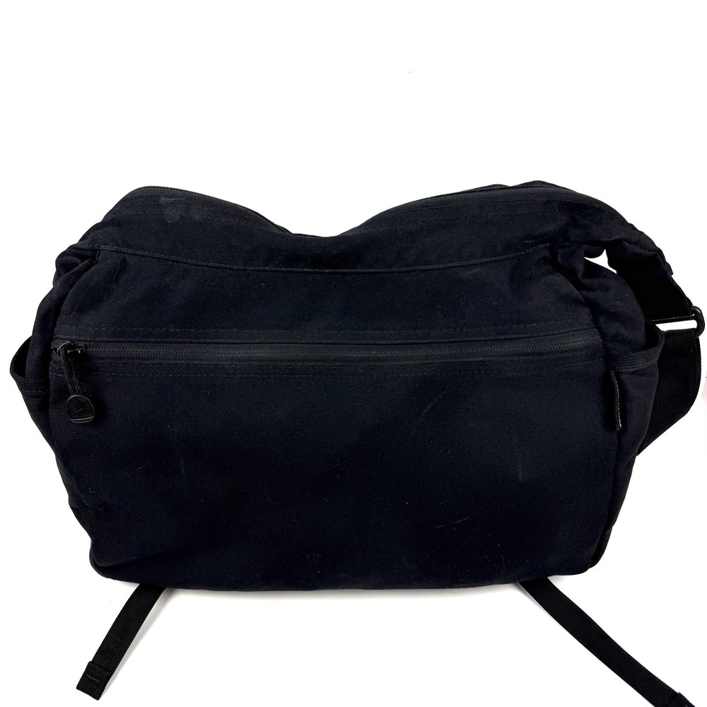Overland Equipment Messenger Bag Black Floral Canvas Made In Chico USA - Picture 6 of 16